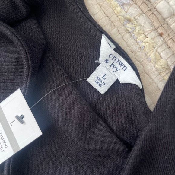 NWT Beautiful Crown & Ivy Sleeveless Black Tiered Maxi Dress Size Large - Picture 4 of 6